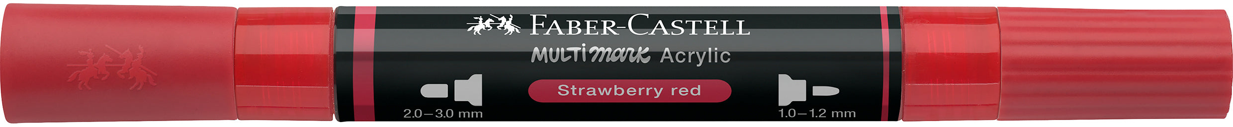 Faber-Castell Multimark Acrylmarker – Doppeltspitze 1–3 mm – Erdbeerrot