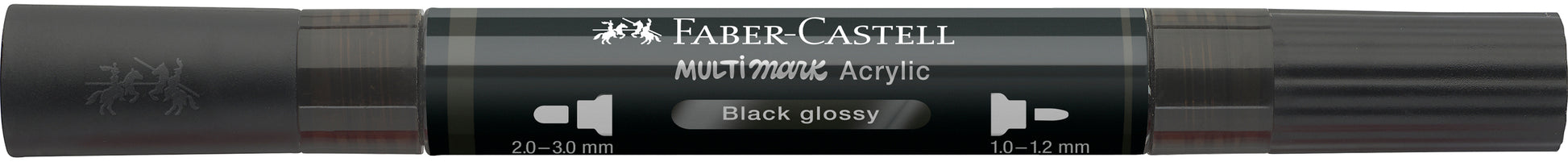 Faber-Castell Multimark Acrylmarker glänzend – Doppeltspitze 1–3 mm – Schwarz