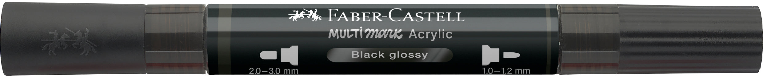 Faber-Castell Multimark Acrylmarker glänzend – Doppeltspitze 1–3 mm – Schwarz