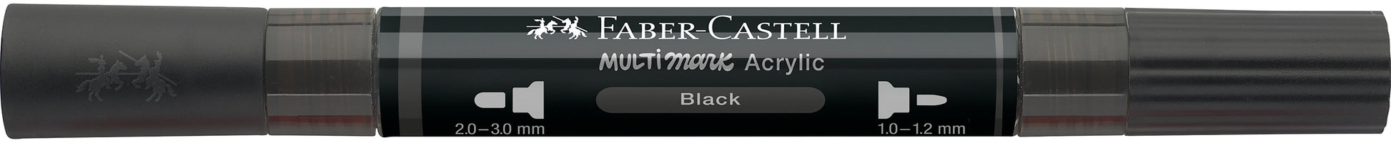 Faber-Castell Multimark Acrylmarker – Doppeltspitze 1–3 mm – Schwarz