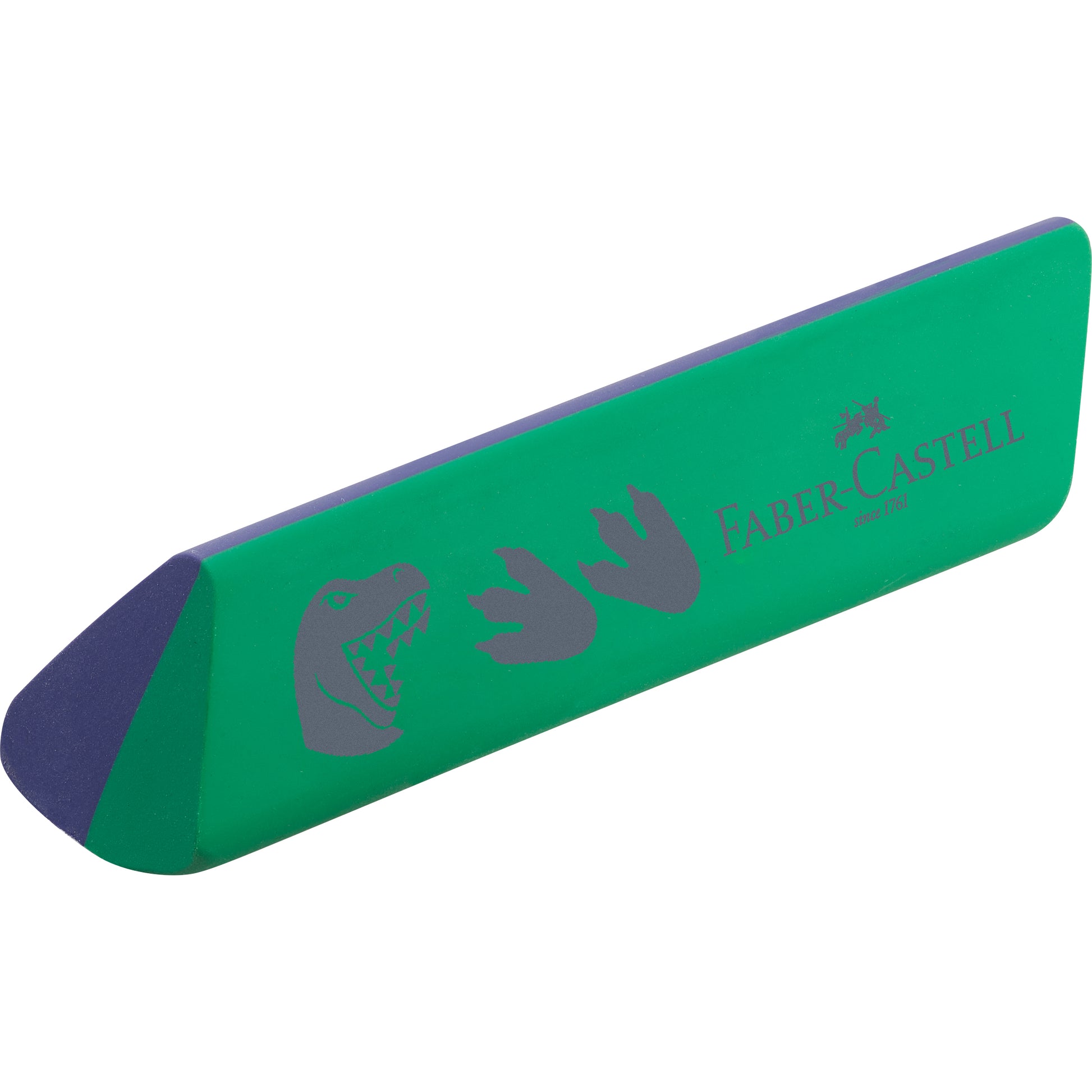 Faber-Castell Motiv-Radiergummi Dust-Free Dino – PVC-frei, schmierfrei, staubarm, 100 × 25 × 25 mm
