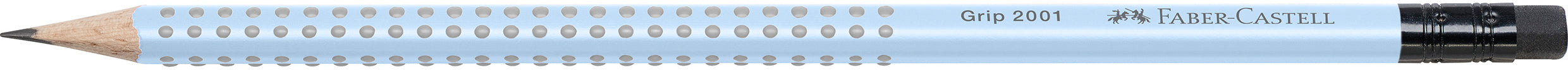 Faber-Castell Grip 2001 Bleistift B, dreikantig, mit Radierer