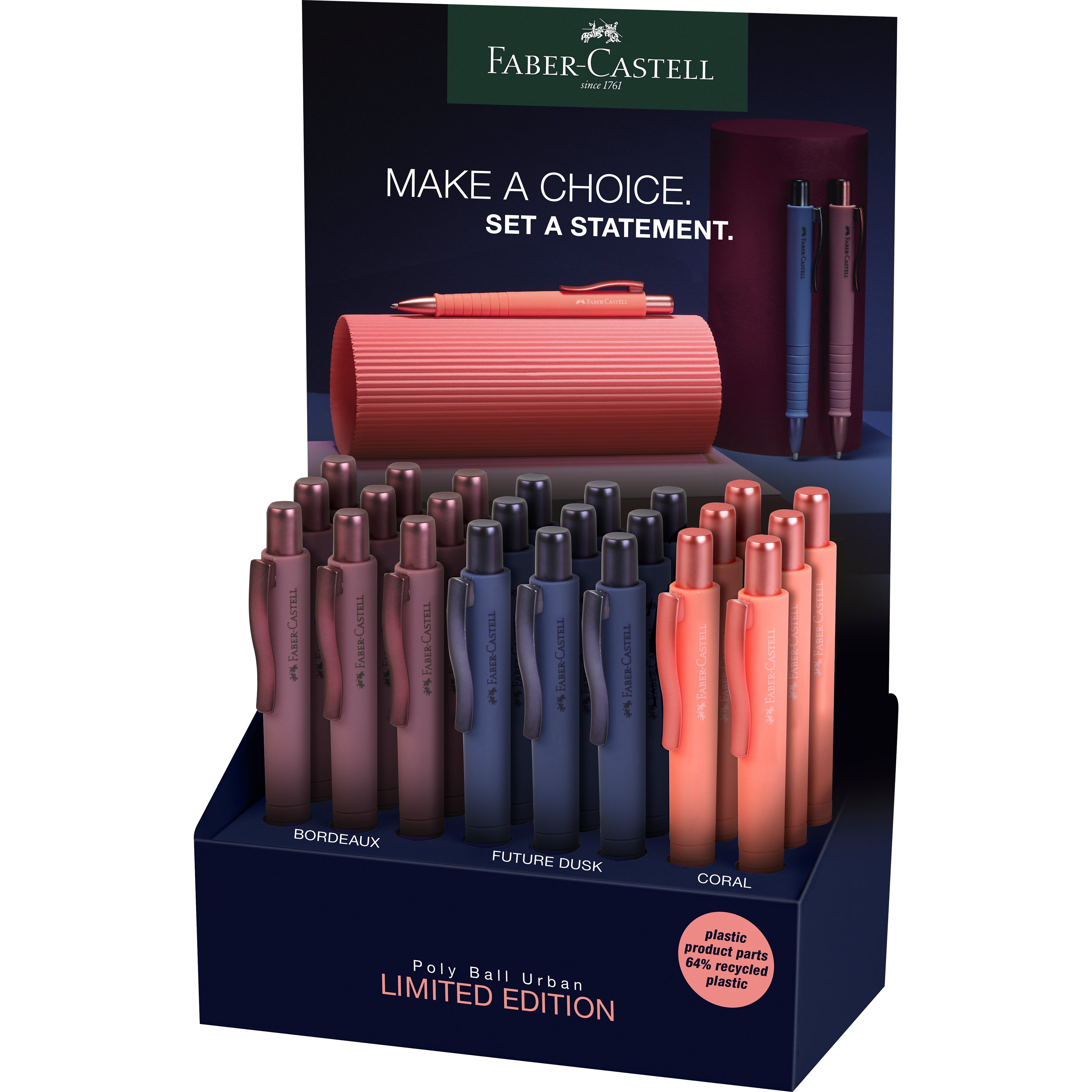 Faber-Castell Poly Ball 241110 Urban Edition 25 Kugelschreiber – 24er Pack