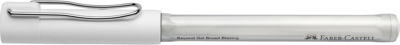 Faber-Castell Beyond Broad Gelschreiber – weiss, Spitze 0,6 mm, gummierte Griffzone