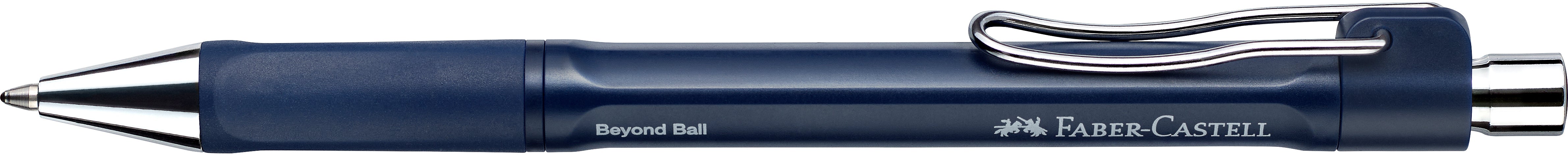 Faber-Castell Beyond Ball Kugelschreiber – Blau, Spitze 0,5 mm, Druckmechanik, dokumentenecht, nachfüllbar