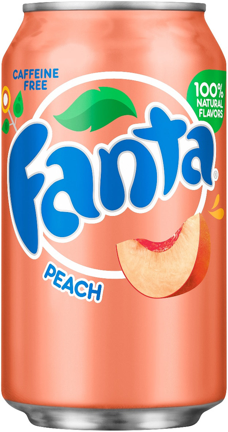 Fanta Limonade, Pfirsich, koffeinfrei – 12 × 3,55 dl