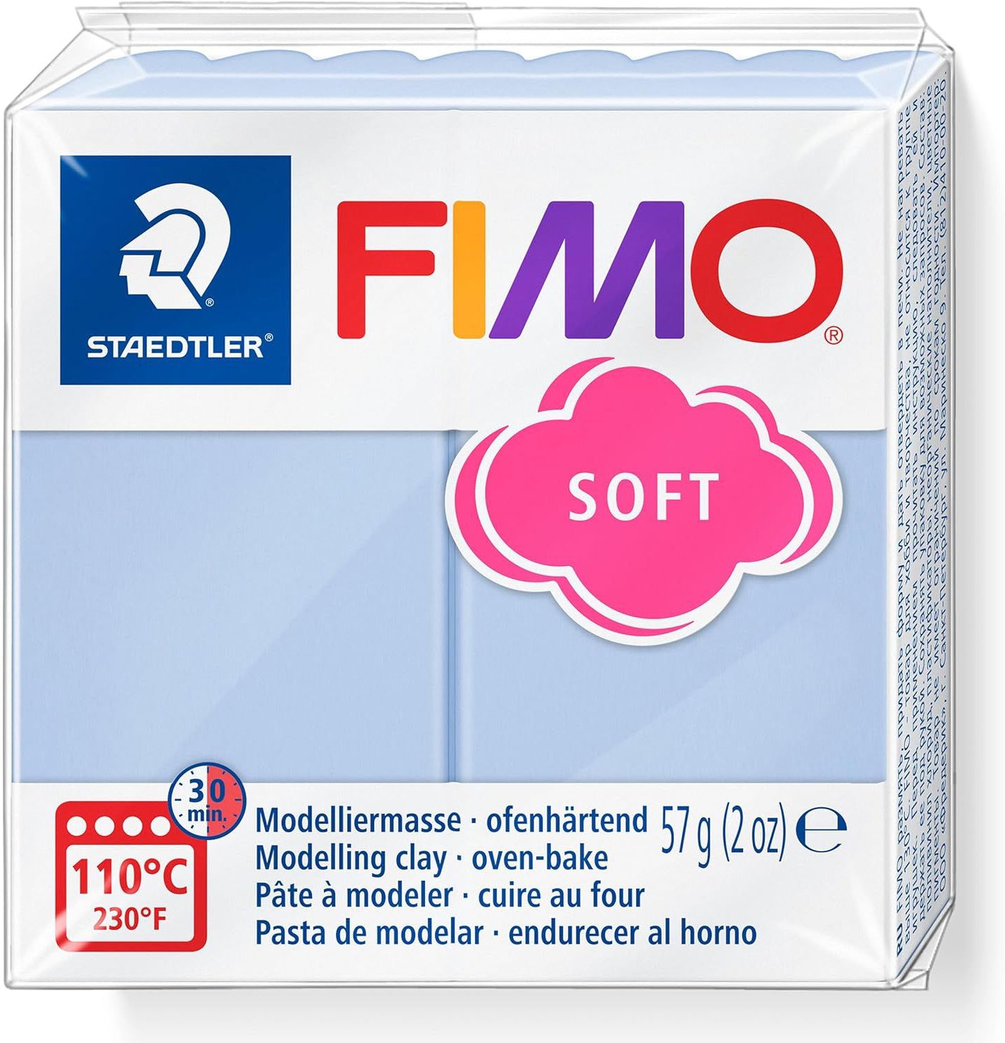 Staedtler Modelliermasse (ofenhärtend), Soft, Hellblau, 57 g, 8020-T31