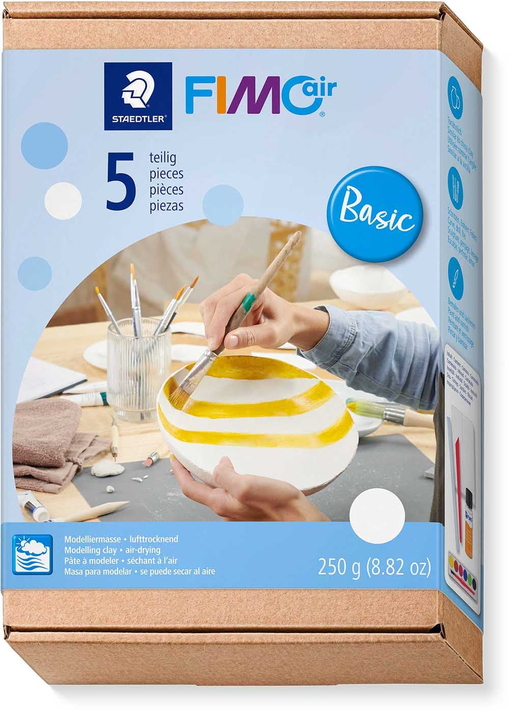 Staedtler FIMO air Basis-Set – Modelliermasse-Set (lufthärtend) – 500 g
