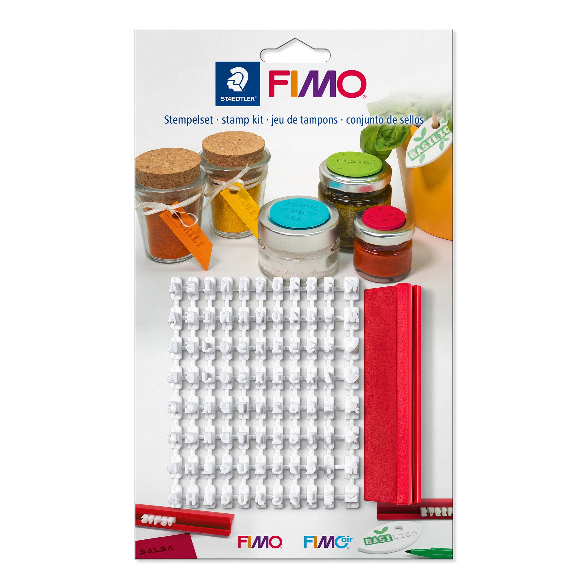 Staedtler FIMO Stempel-Set – Buchstaben & Zahlen – 88-teilig – Kunststoff – 150 × 250 × 20 mm