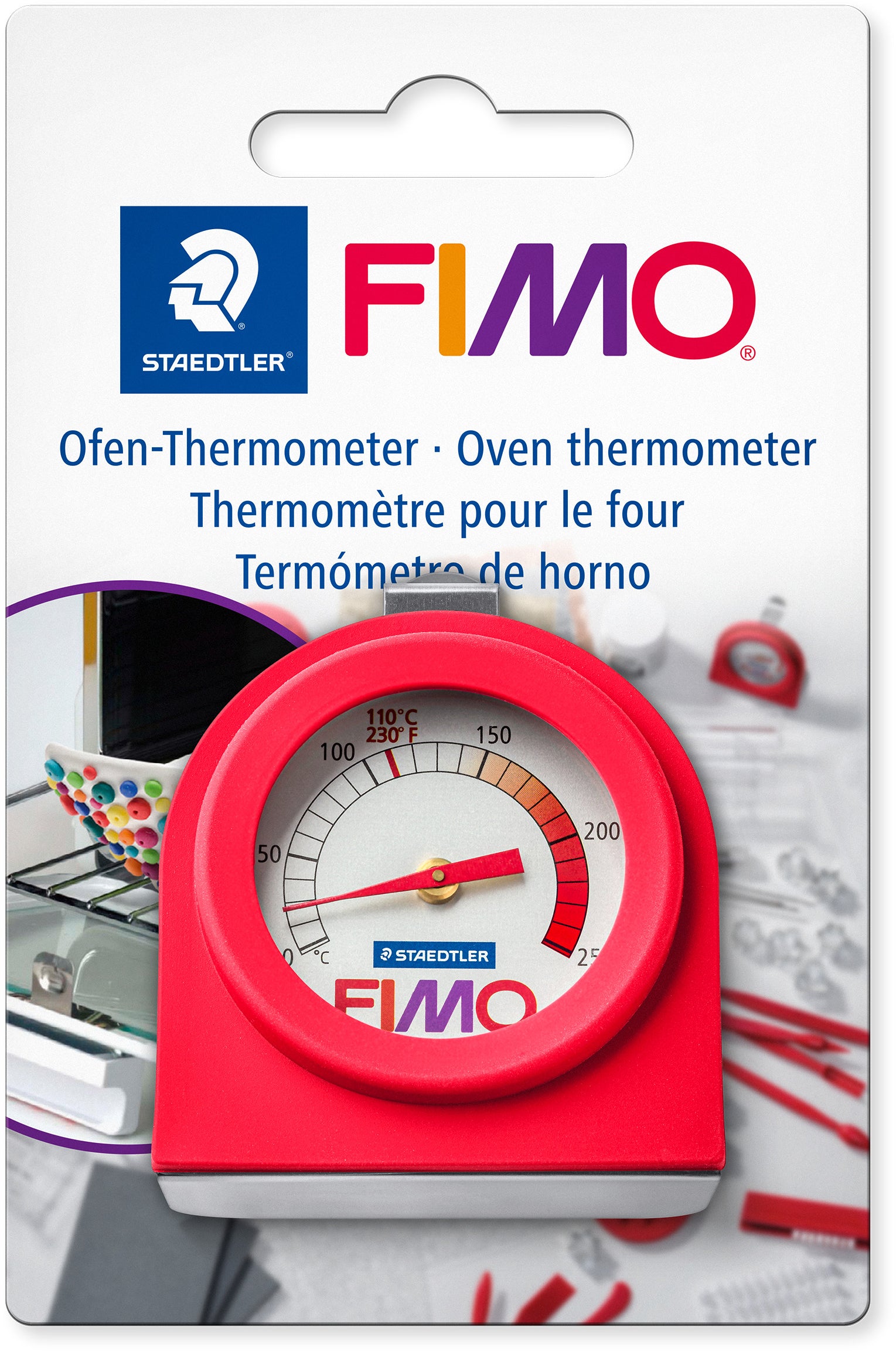 Staedtler FIMO – Ofenthermometer 9,2 × 14,6 × 4,2 cm, mit Silikonmantel