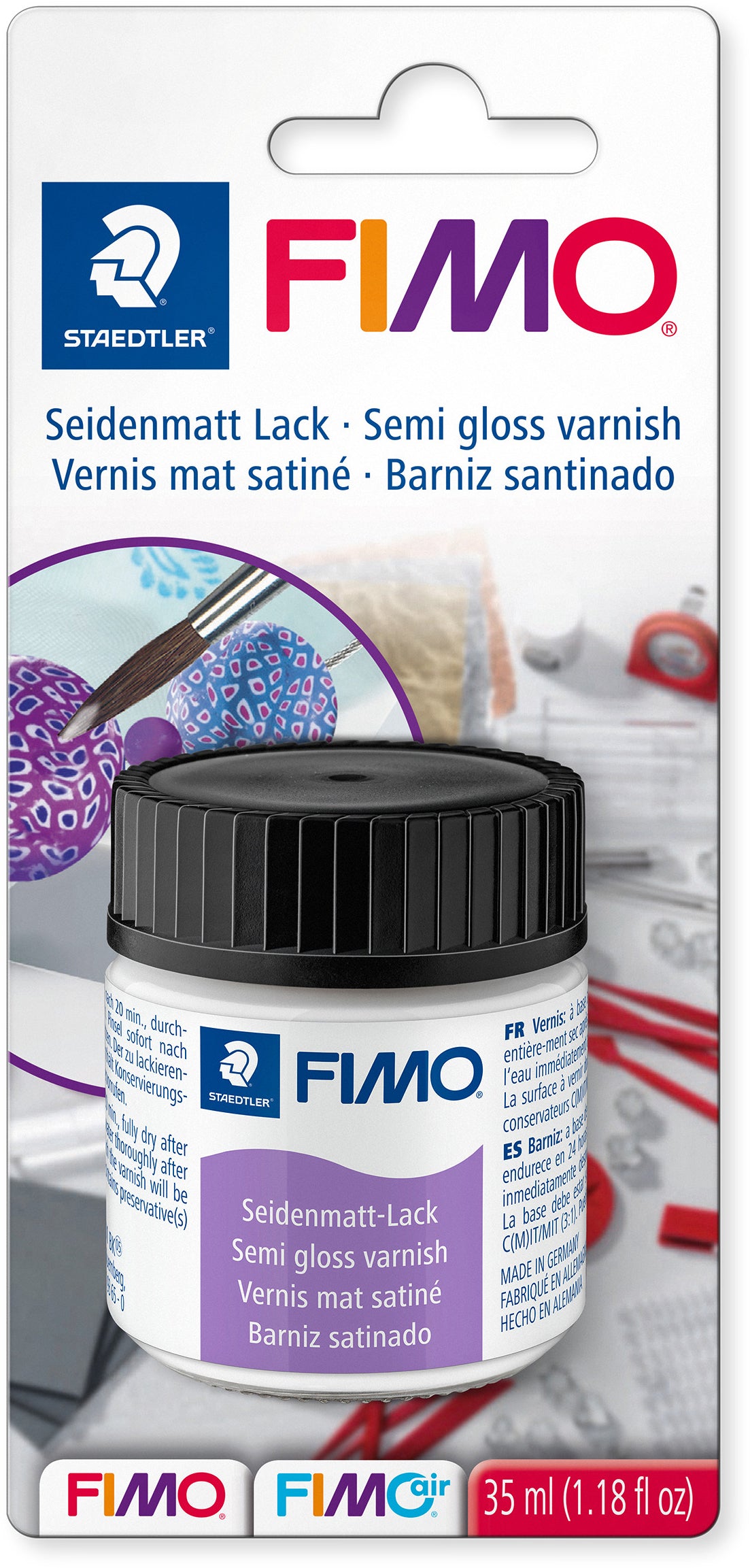 Staedtler FIMO Klarlack – Transparent, seidenmatt – 35 ml