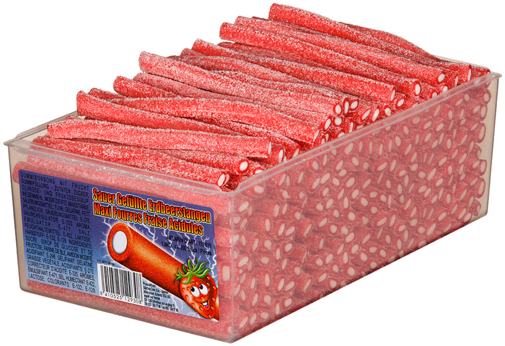 Fini Erdbeersticks Gummibonbons – Sauer – 1,717 kg