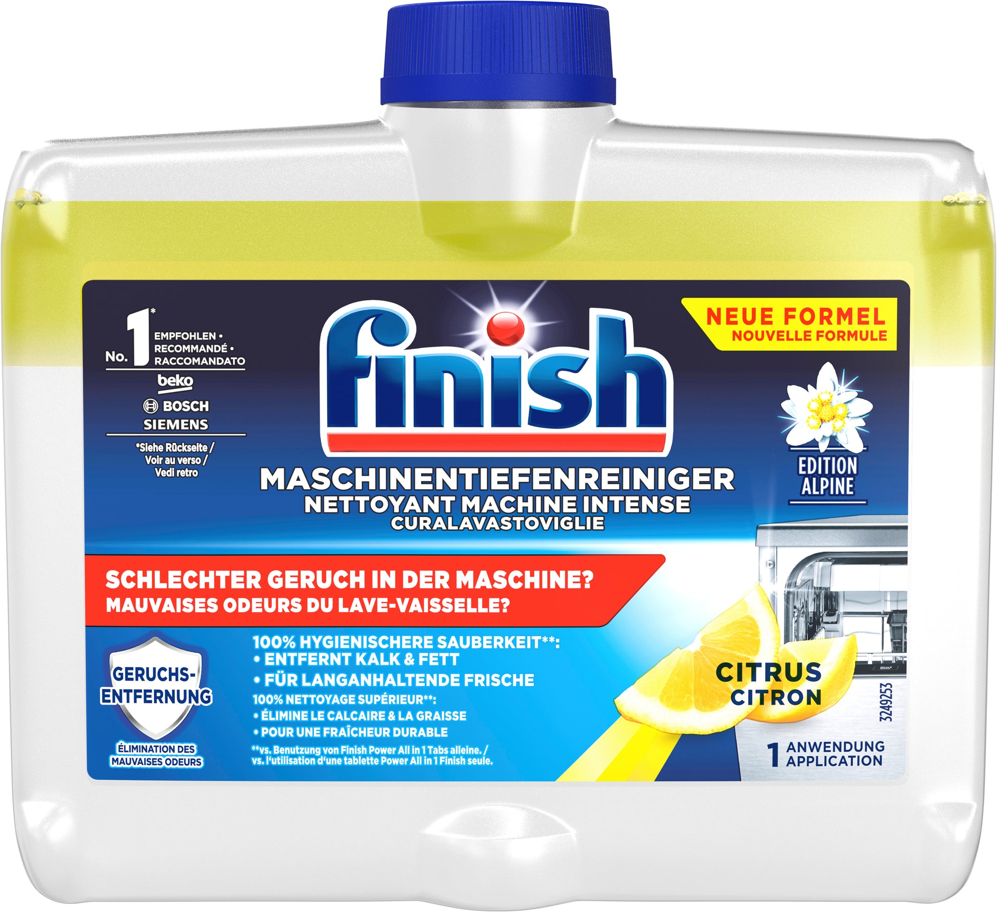 Finish 3247823 Entkalker (Haushaltsgeräte) für Geschirrspüler – Citrus