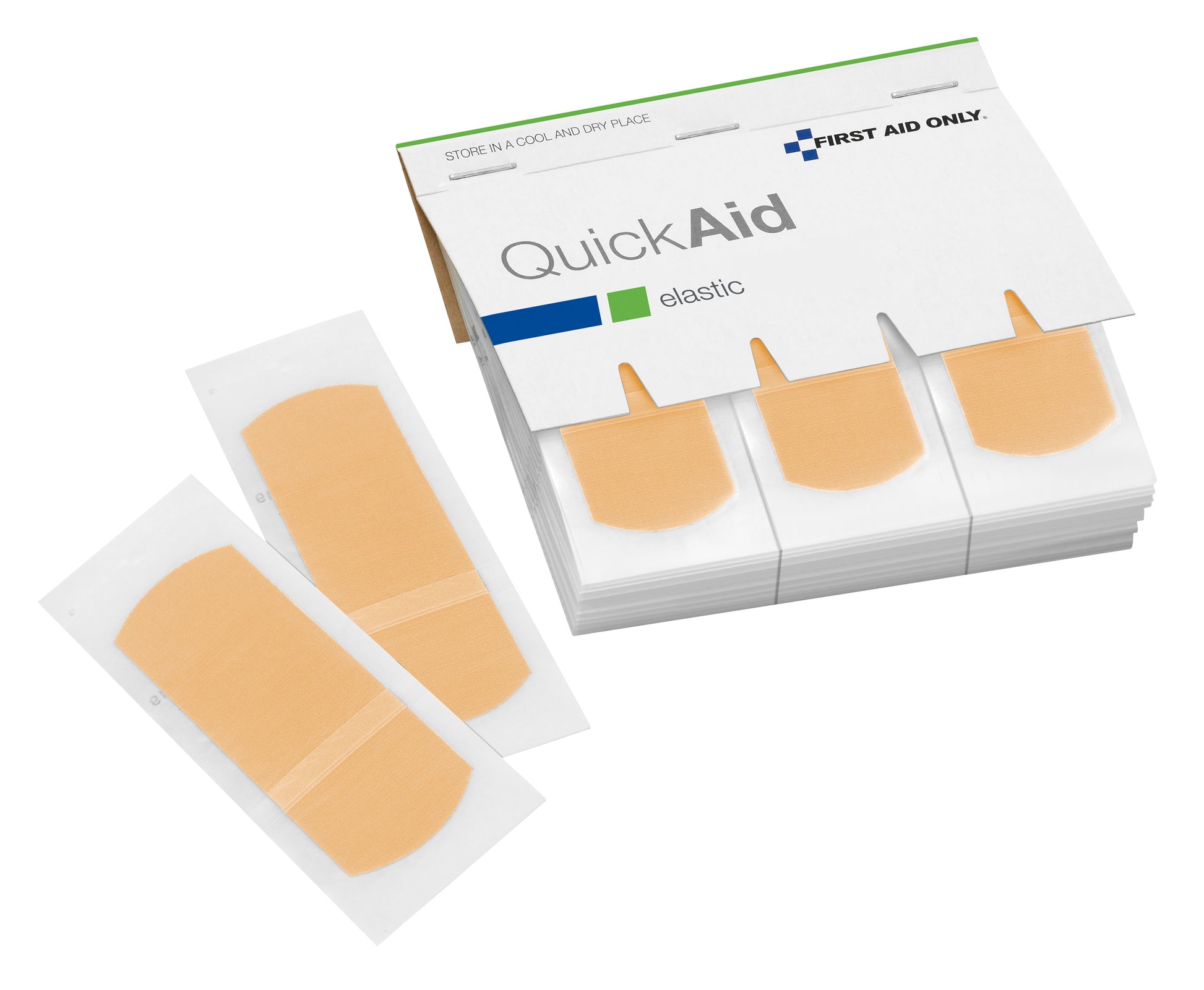 First Aid Only QuickAid Elastic Pflaster-Nachfüllpackung – 45 Stück
