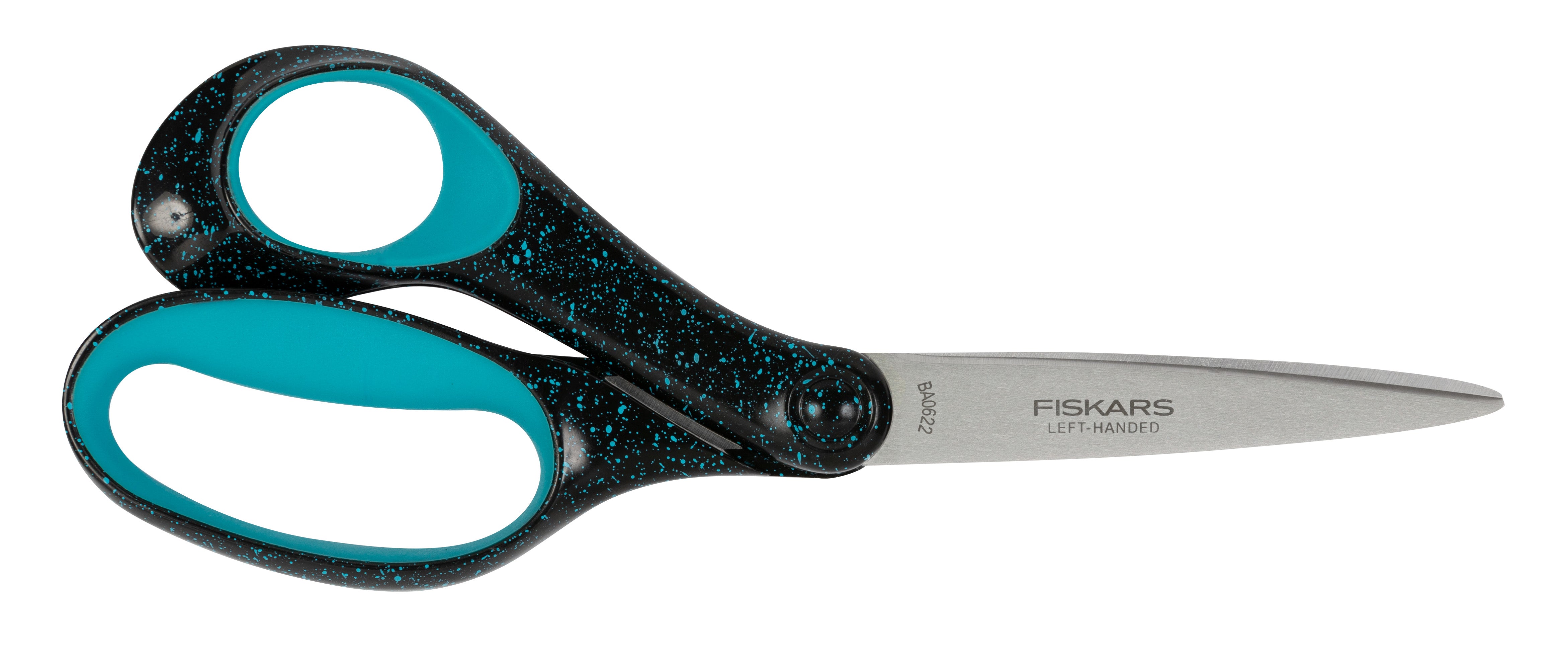 Fiskars Kinderschere 24,0 cm für Linkshänder – Edelstahl, Softgrip – Türkis