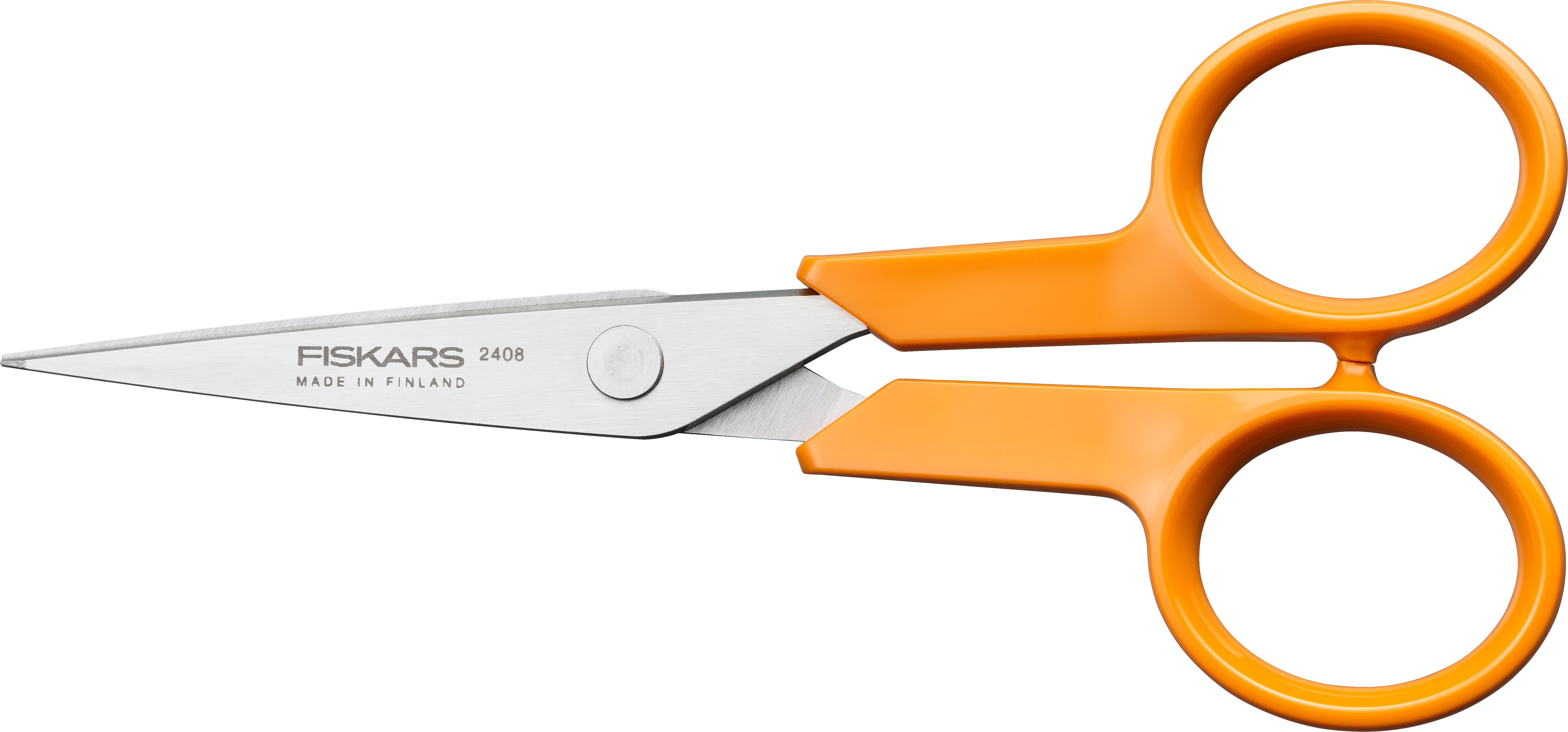 Fiskars Handarbeitsschere 21,5 cm – beidhändig, Micro-Tip, Orange