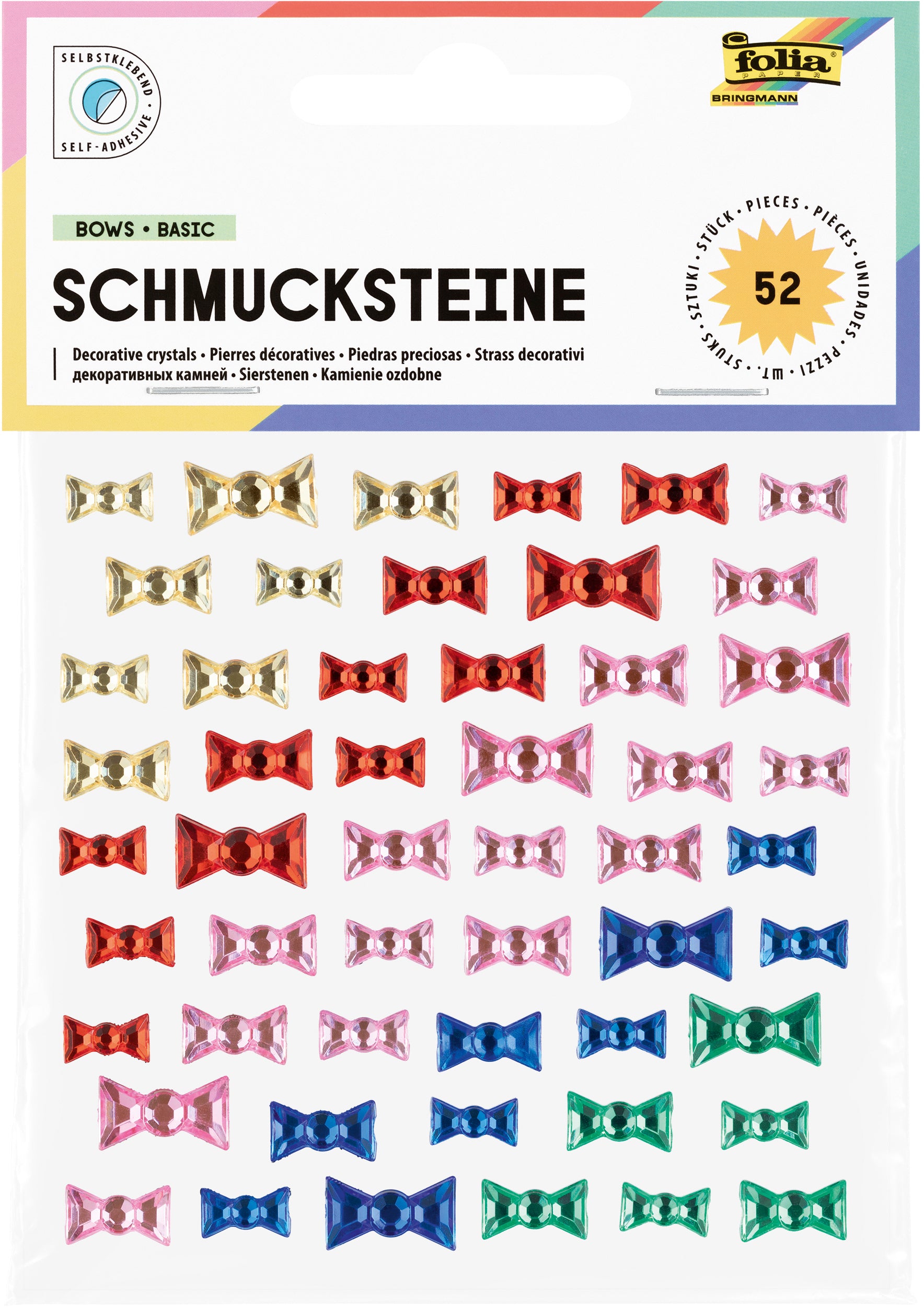 Folia Schmucksteine Bows Basic, 115 × 145 × 1 mm