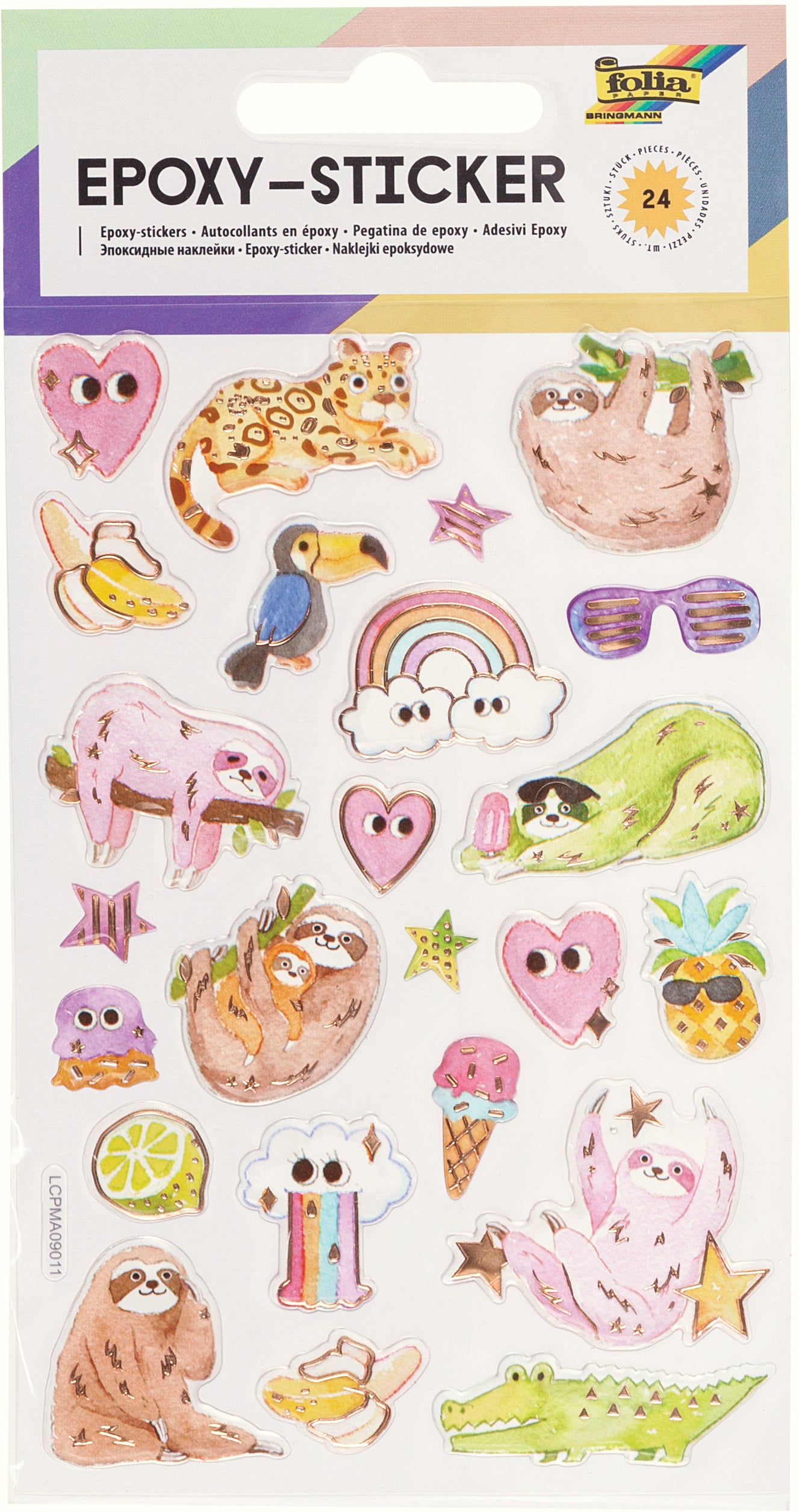 Folia Epoxy-Sticker, Sommer, 10 × 19 cm