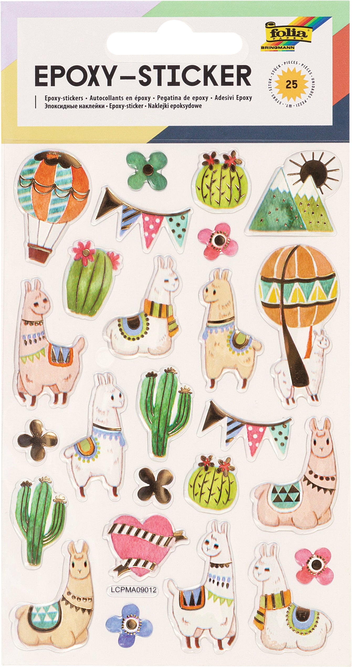 Folia Epoxy-Sticker, Alpaka, 10 × 19 cm