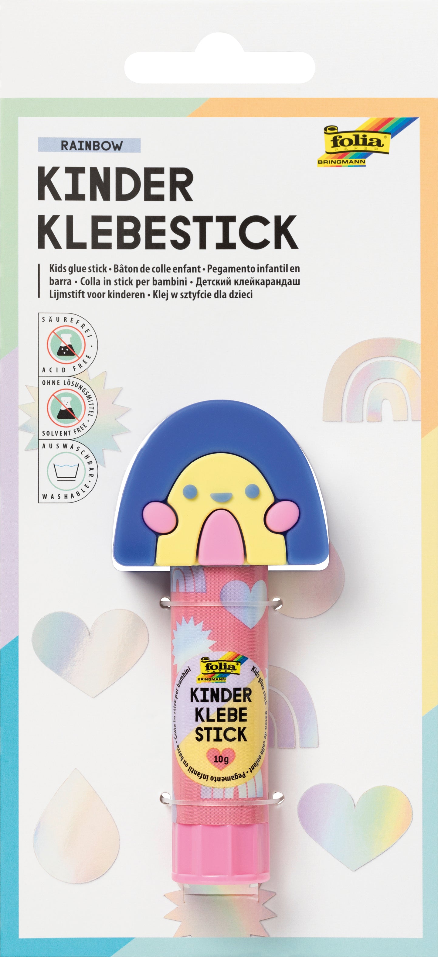 Folia Klebestift KIDS RAINBOW – auswaschbar, 10 g