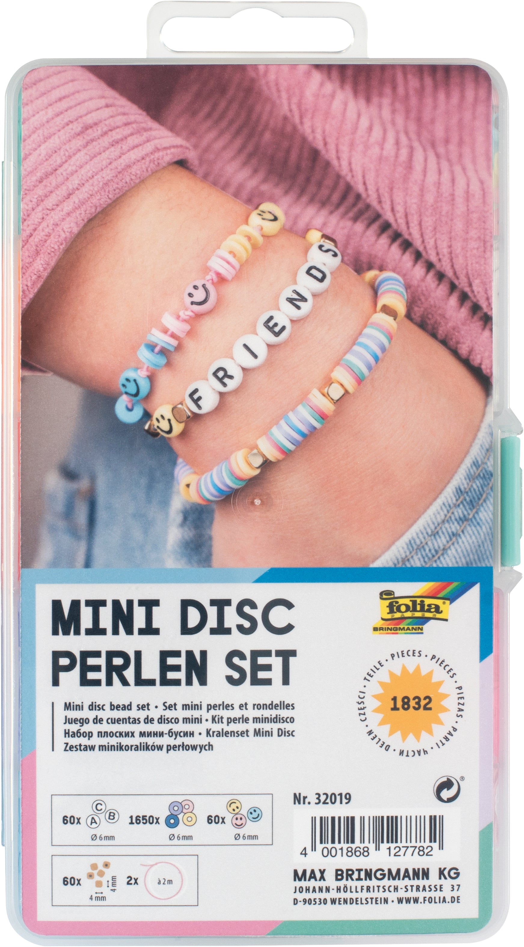 Folia Perlenmischung, Acryl – mehrfarbig – Ø 4–6 mm – 1'832 Stk. – Mini Disc