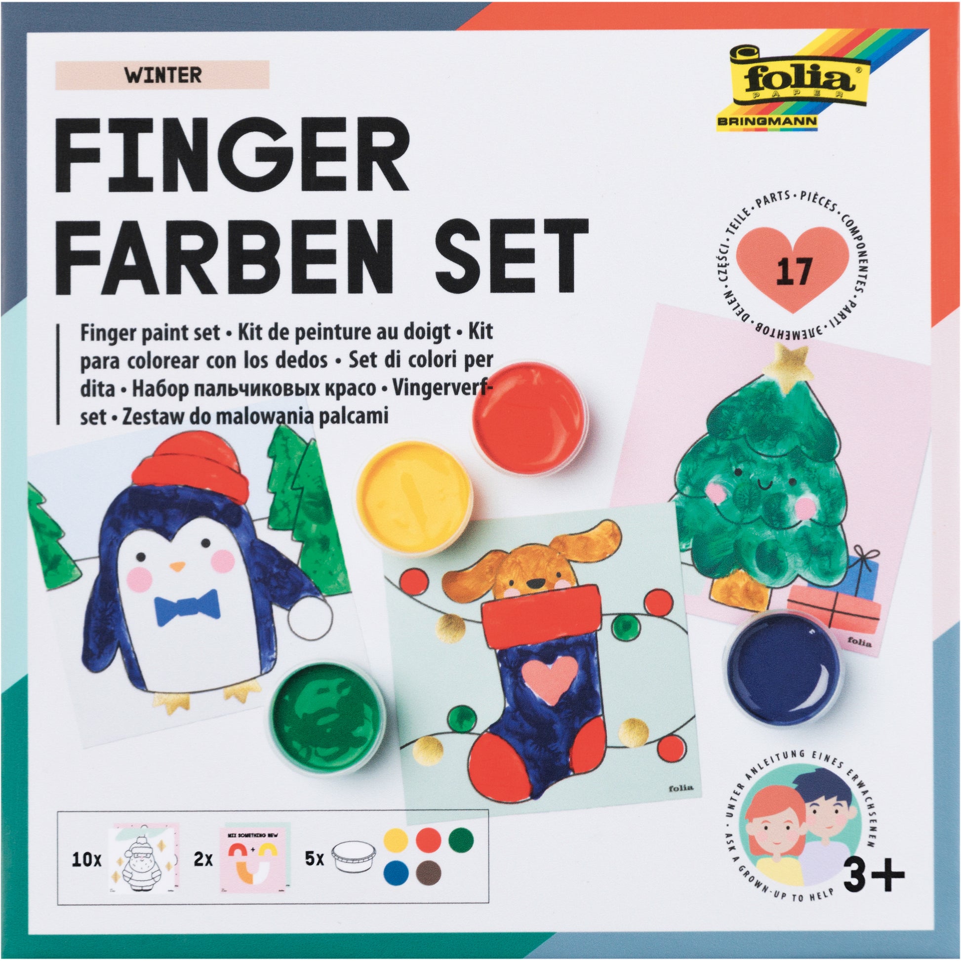 Folia Fingerfarben – 5 Farben