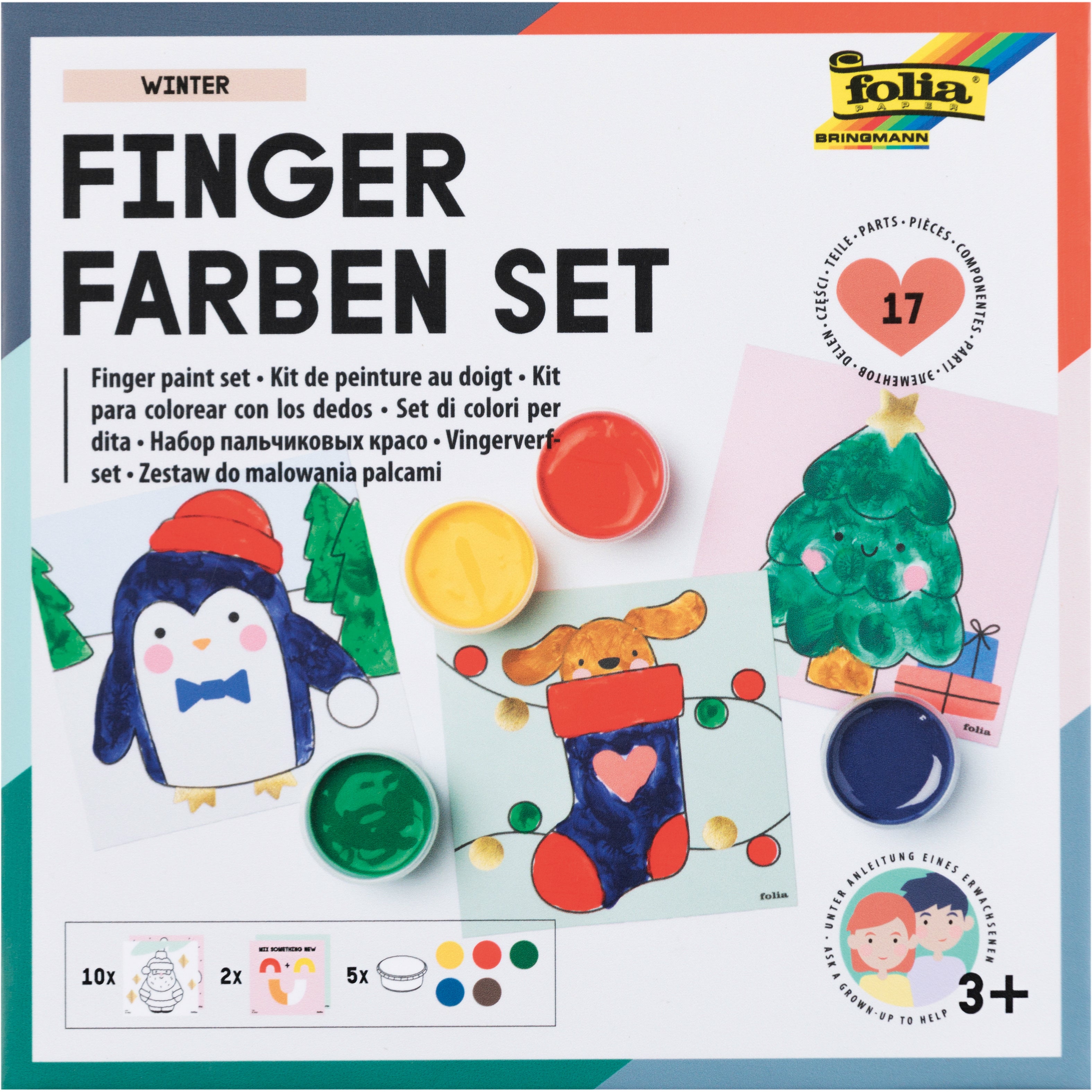 Folia Fingerfarben – 5 Farben