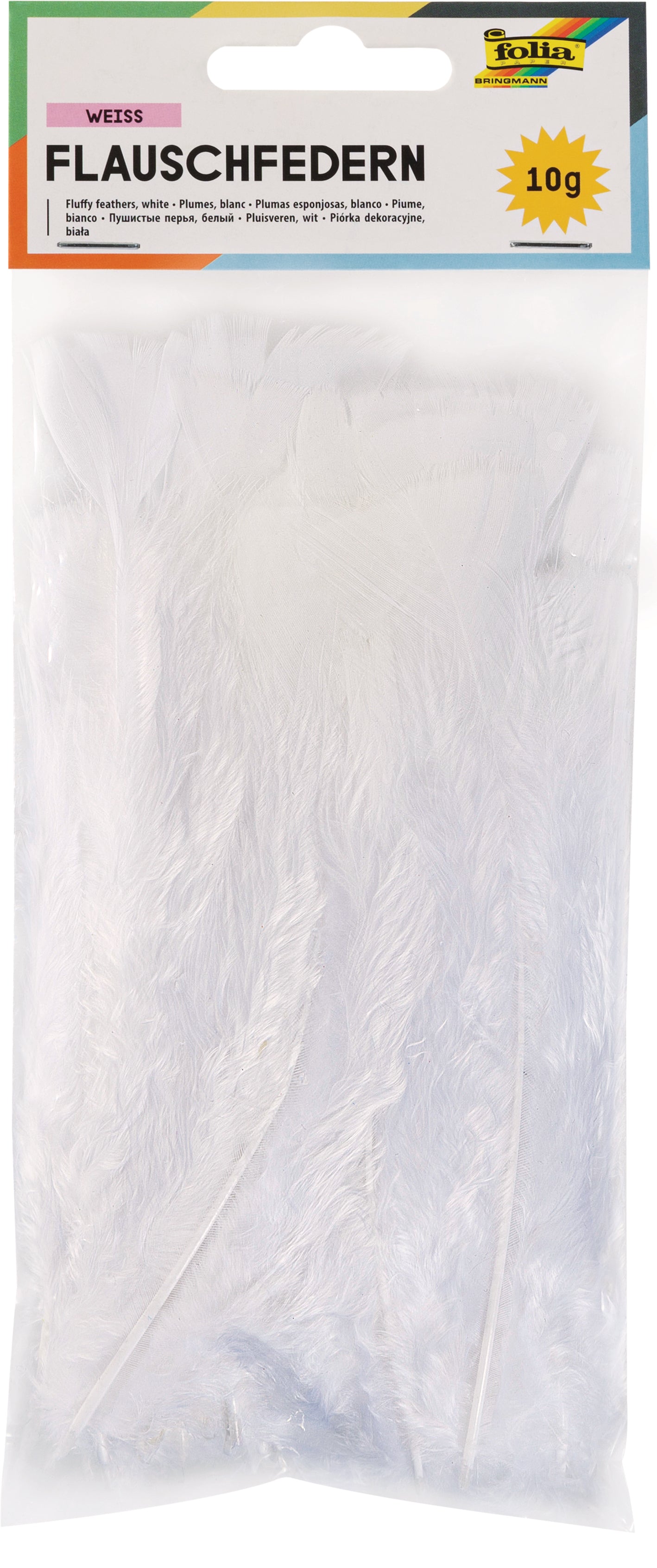 Folia Flauschfedern, Weiss, 10 × 1 × 23 cm, 13 g, 53010