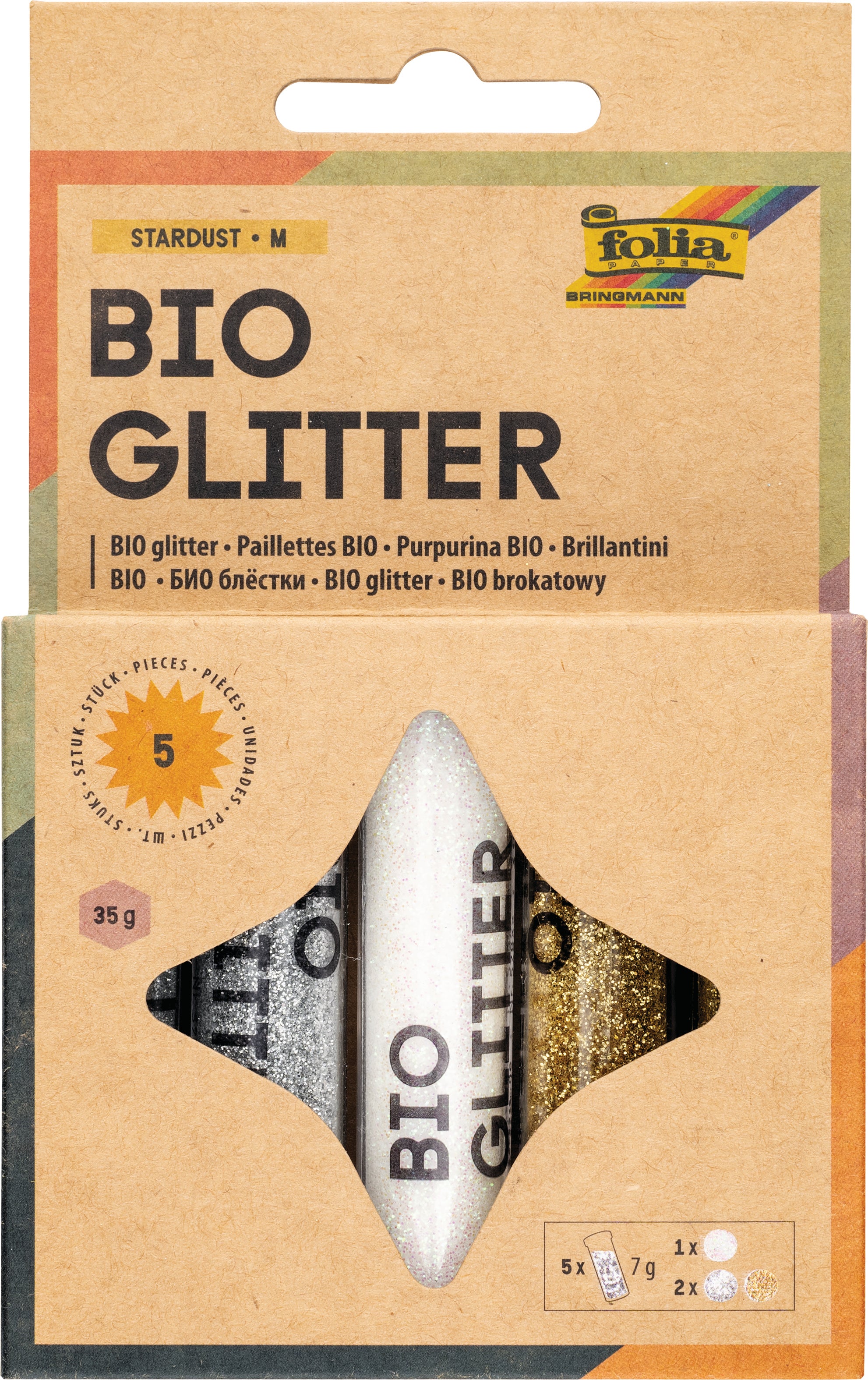 Folia Glitzerkleber, Stardust, 3 Farben