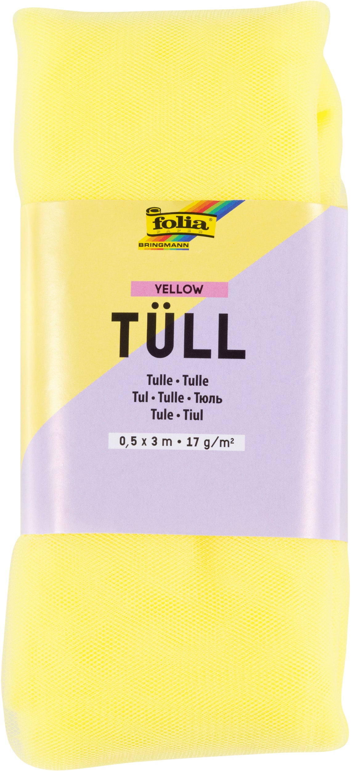 Folia Tüllstoff, Gelb, 5 × 14 × 4,5 cm, 22 g