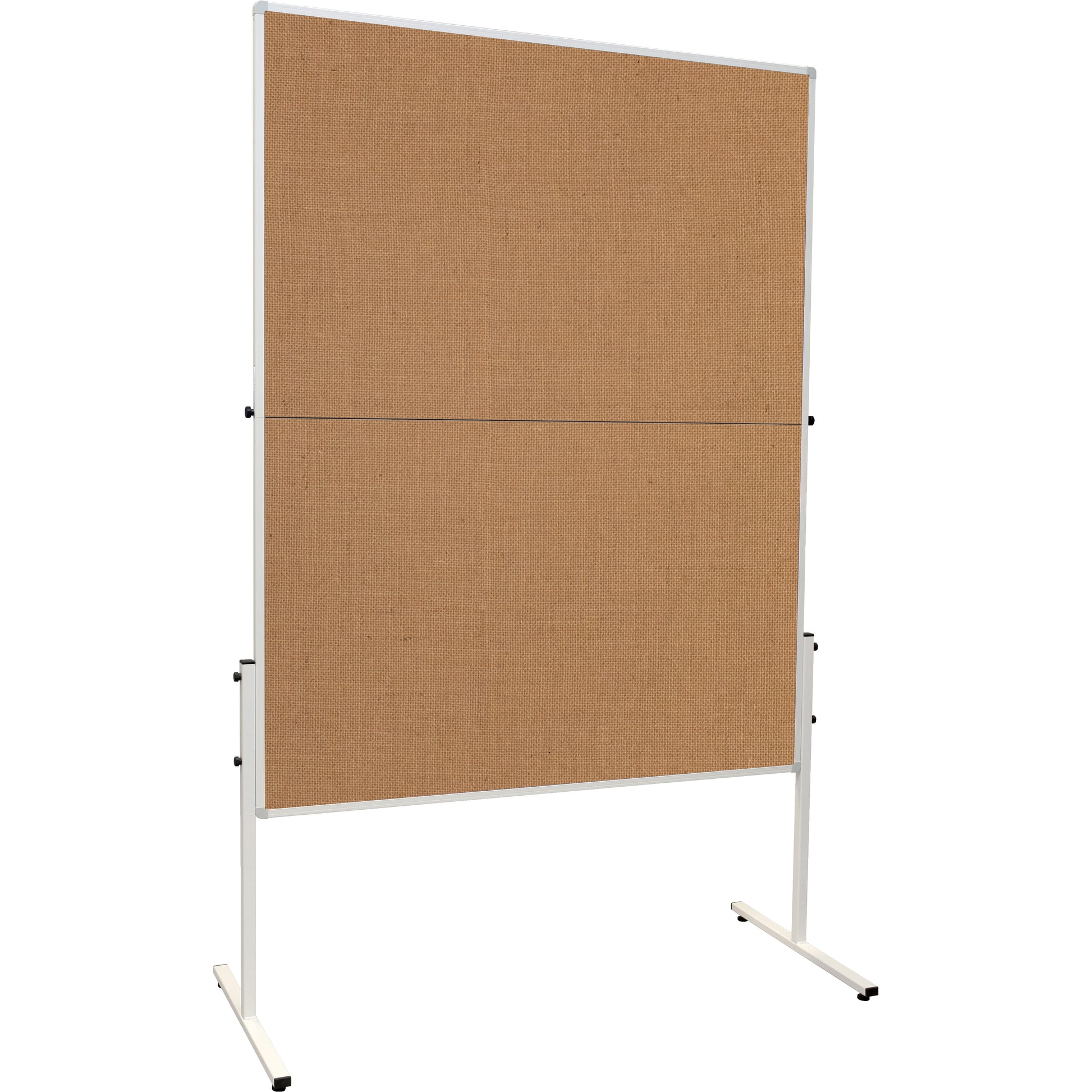 Franken Moderationswand U-ActLine MT9909 – Jute, mit Standfüssen, doppelseitig – 125 × 70 cm – Stahlrahmen