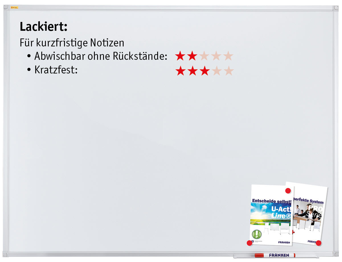 Franken X-traLine SC2102SB Whiteboard – Stahl, magnetisch – 90 × 60 cm