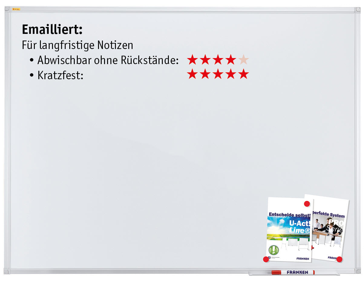 Franken X-traLine SC2202SB Whiteboard – Emaille, magnetisch – 90 × 60 cm