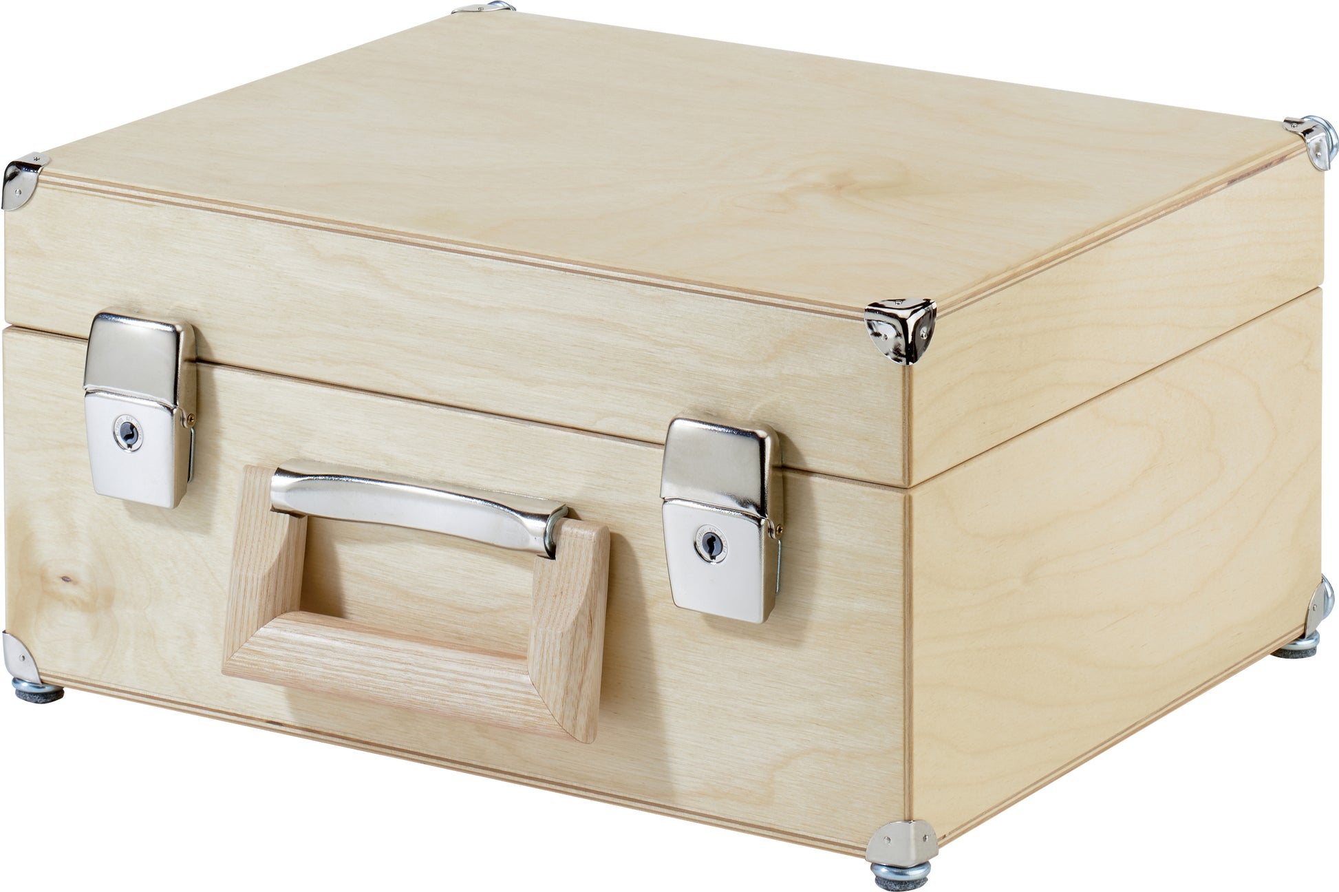 Franken U-ActLine Moderatorenkoffer – 315 × 225 × 370 mm, Birkenholz, abschliessbar