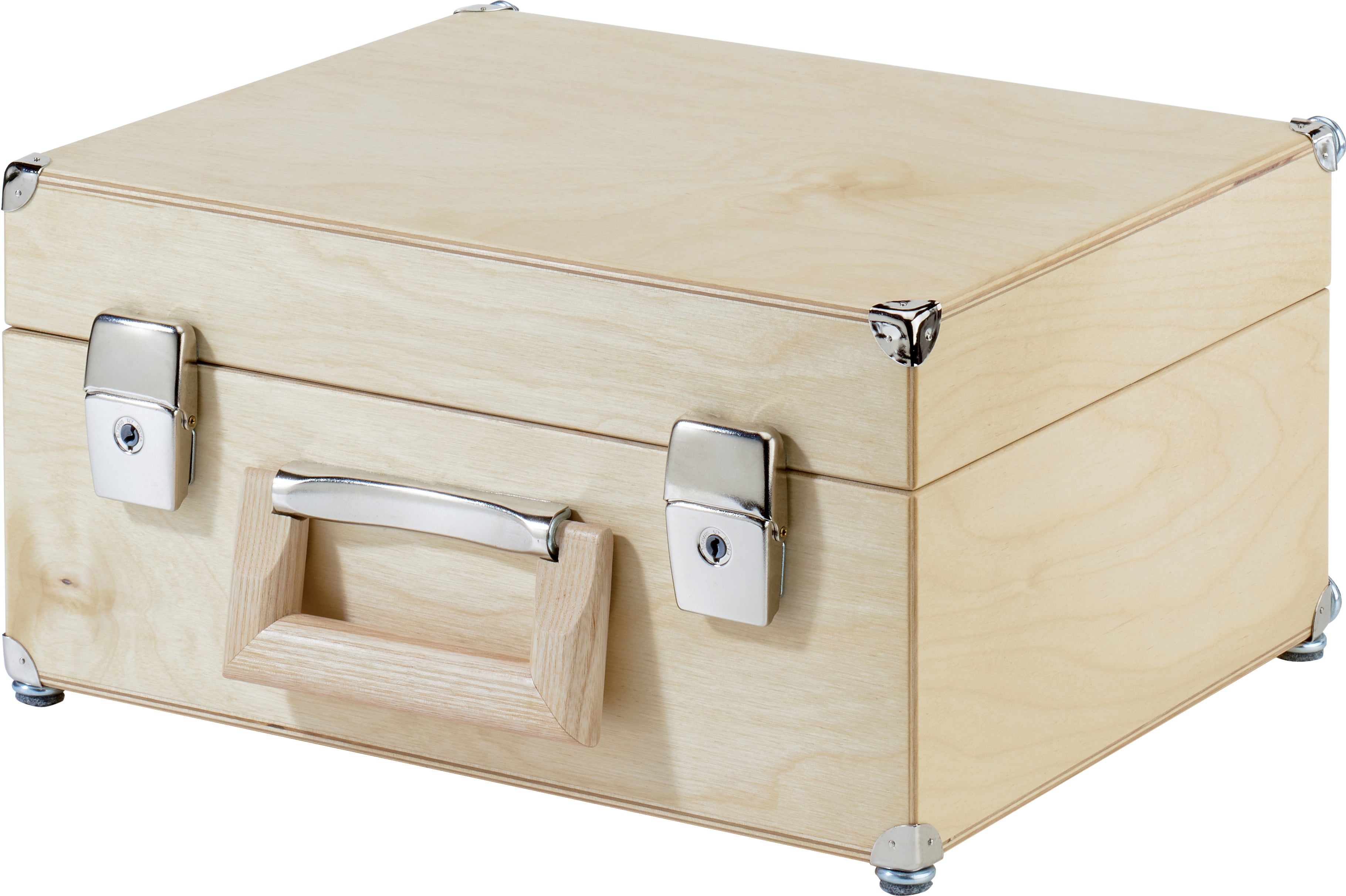 Franken U-ActLine Moderatorenkoffer – 315 × 225 × 370 mm, Birkenholz, abschliessbar
