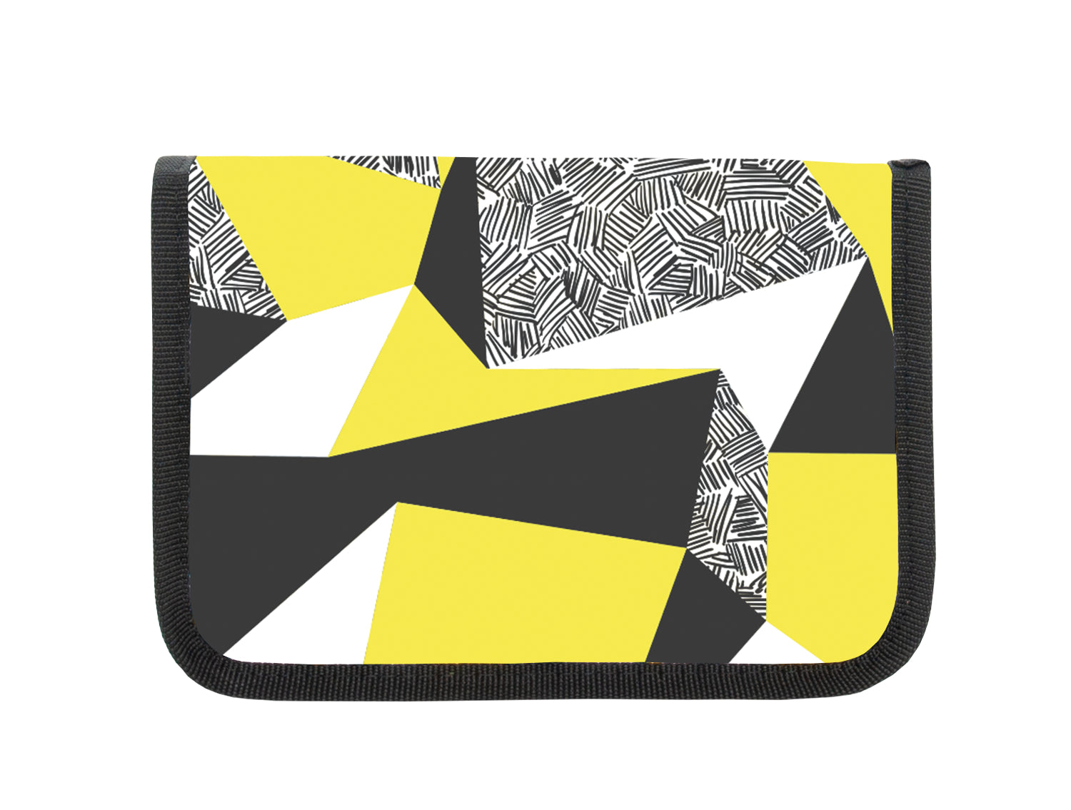 Funki 6012.006 – Schüleretui, gefüllt (24-teilig), gelb-schwarz, Textilgewebe, 20,5 × 5,2 × 16 cm
