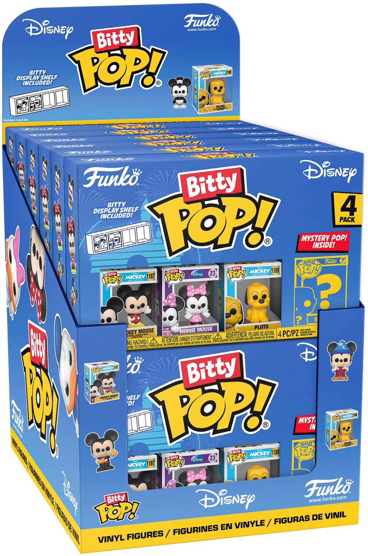 FUNKO Bitty POP 5304.7634 Figuren – Disney Classics – inkl. Acrylkoffer – 2,2 cm – 4 Stück – ab 3 Jahren