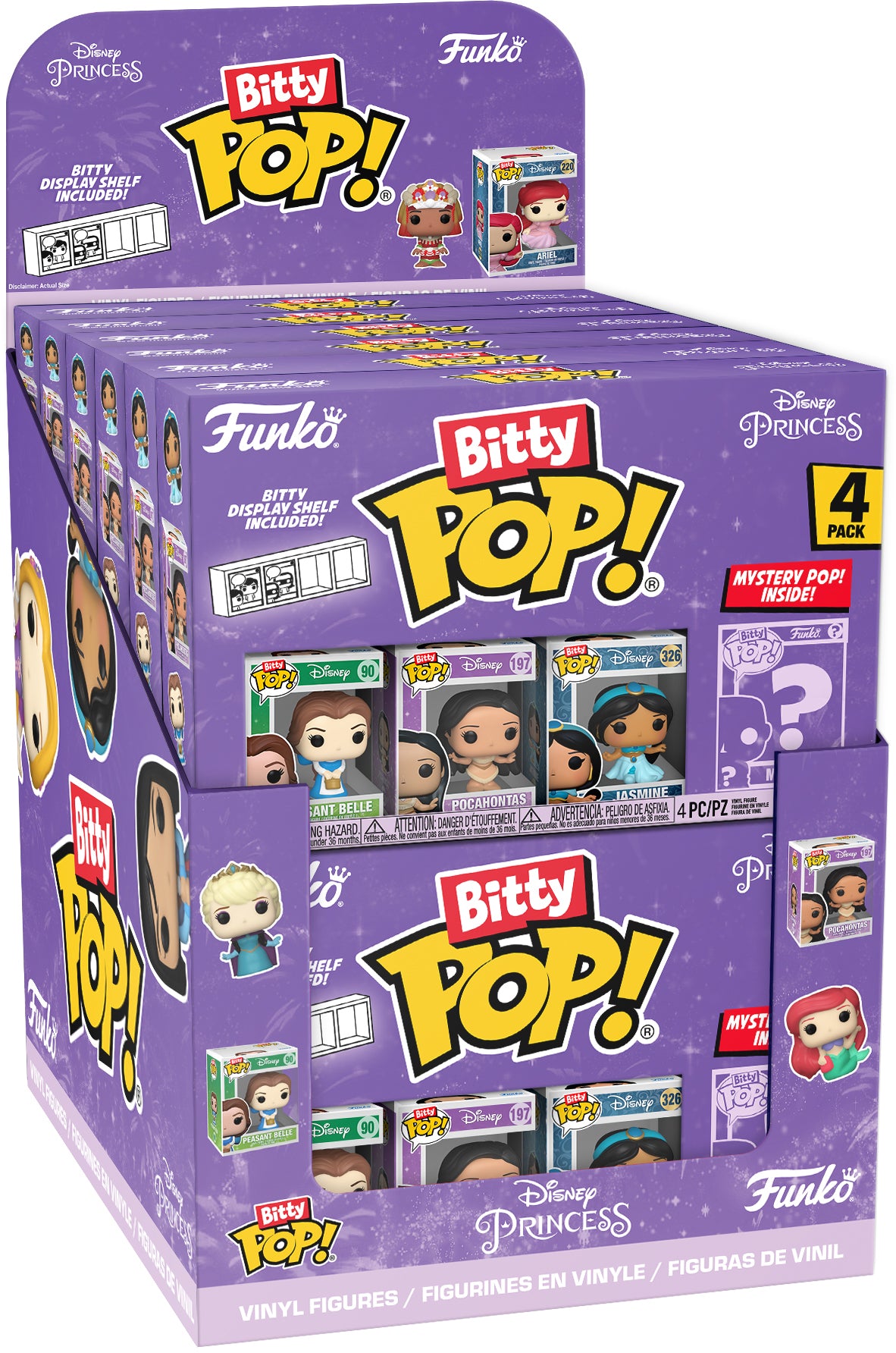 FUNKO Bitty POP Disney Prinzessinnen Figur – 2,2 cm – 4 Stück – ab 3 Jahren