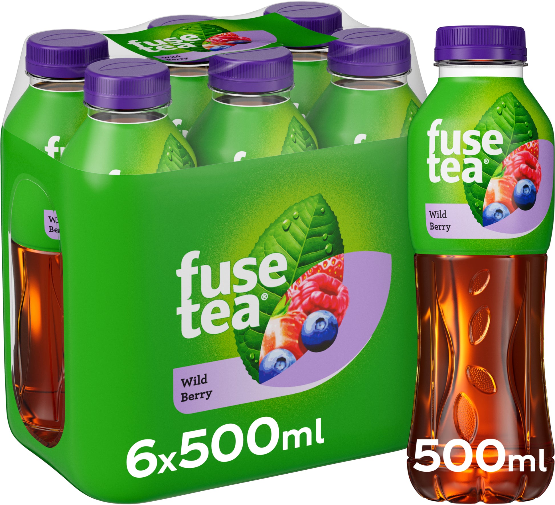 Fuse tea Fusetea – Eistee Grüntee Limette & Minze – 6 × 500 ml