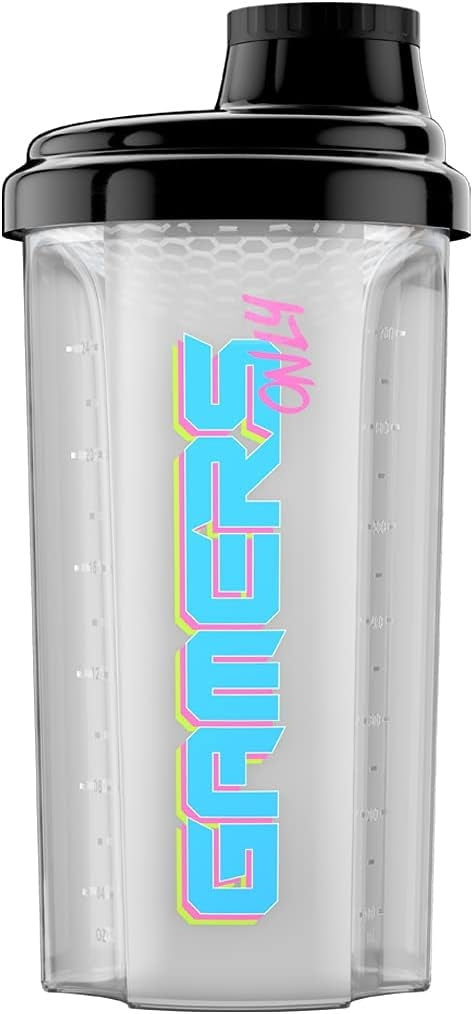 Gamersonly Shaker 750 ml – auslaufsicher, Schraubdeckel, klar