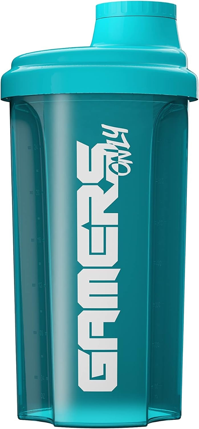 Gamersonly GO03XX011 Shaker 750 ml – mit Sieb, Schraubdeckel, blau