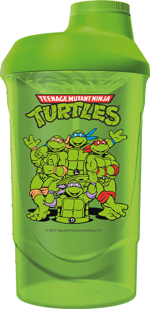 Gamersonly Turtles Shaker 600 ml – mit Mesh-Sieb, auslaufsicher, TMNT-Design
