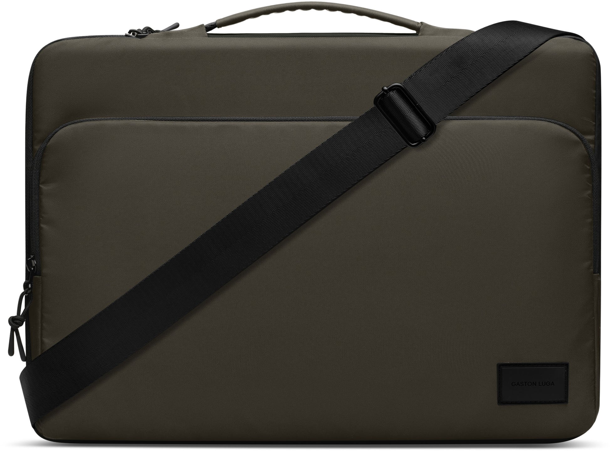 Gaston Luga Däsh Gepolsterte Notebook-Tasche bis 16" – Gepolstert, Abnehmbarer Schultergurt – Olive