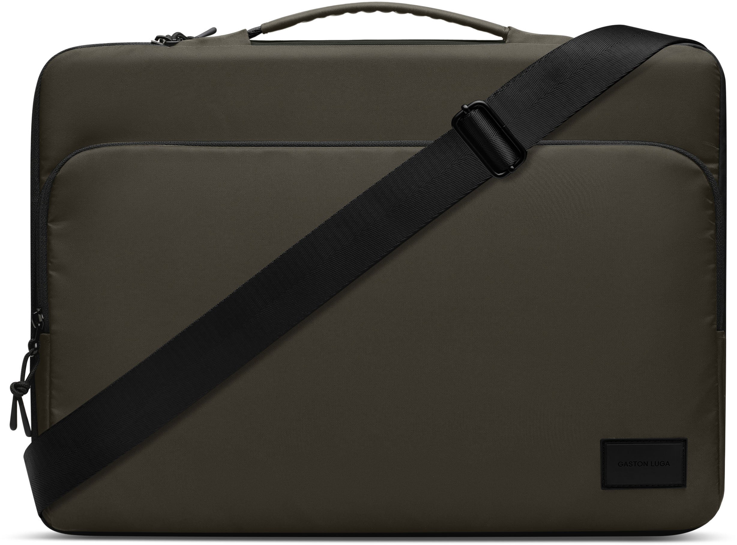Gaston Luga Däsh Gepolsterte Notebook-Tasche bis 16" – Gepolstert, Abnehmbarer Schultergurt – Olive