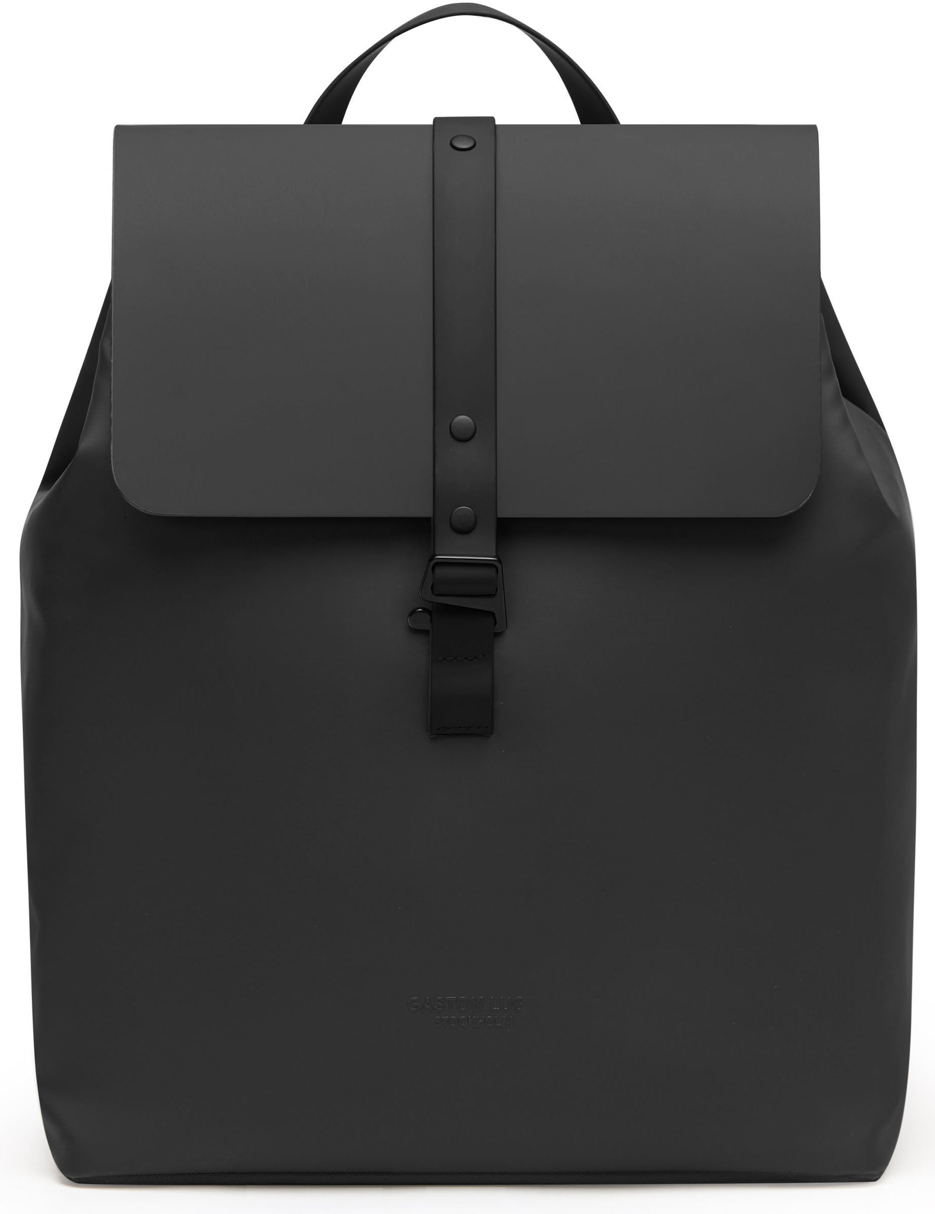Gaston Luga Notebook-Rucksack Däsh Bucket – für 11–13", wasserfest, rPET-Polyester – Schwarz