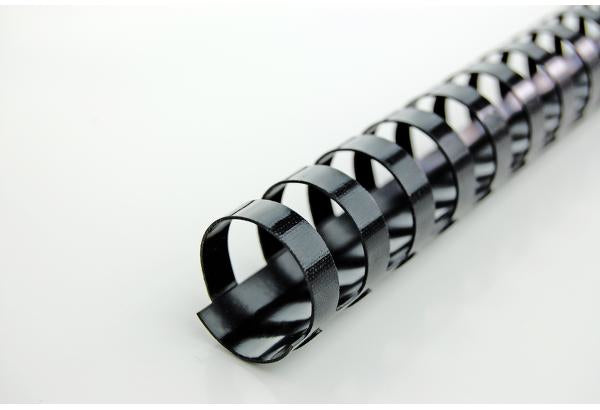 GBC CombBind Plastikbinderücken – A5 – 14 Ringe – bis 45 Blatt, Schwarz – 100 Stk.