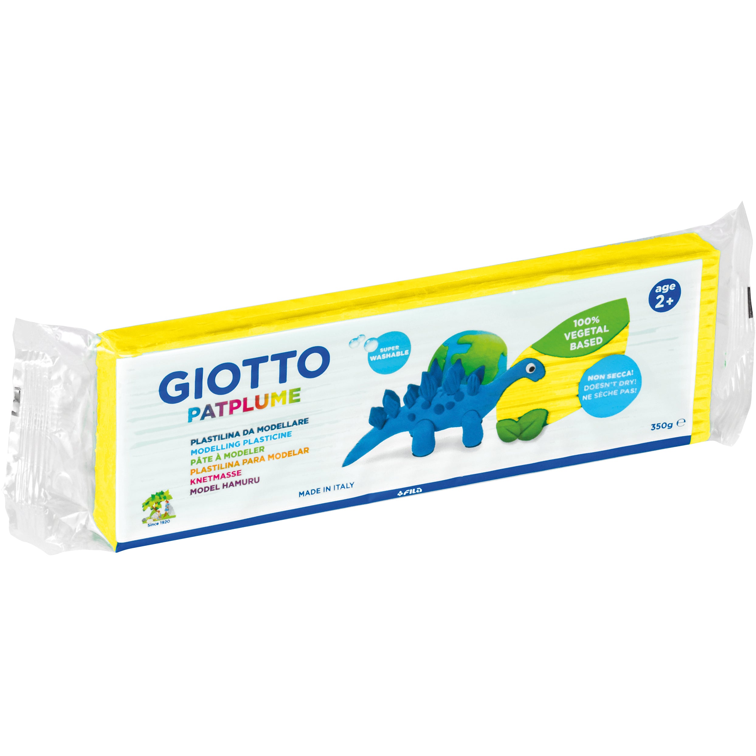 Giotto Knetmasse (weich), Patplume, Gelb, 7 × 2 × 22 cm, 510101