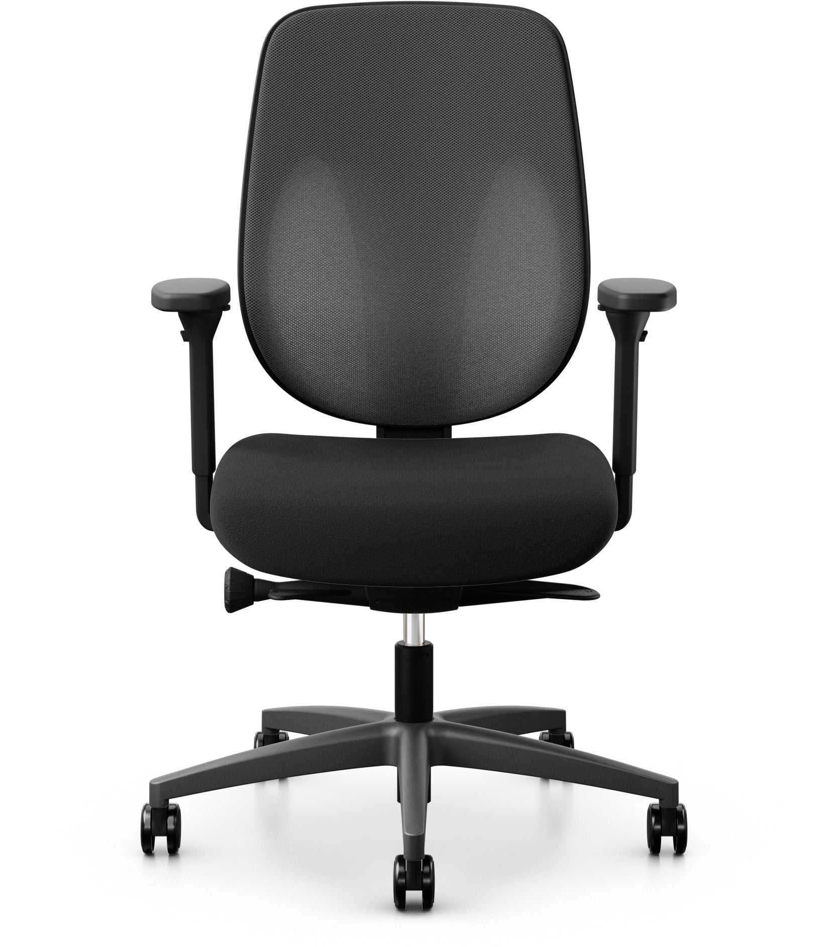 Giroflex 353 ERGO IV Bürostuhl – Polsterrücken – Schwarz/Anthrazit, 4D-Armlehnen, Synchronmechanik