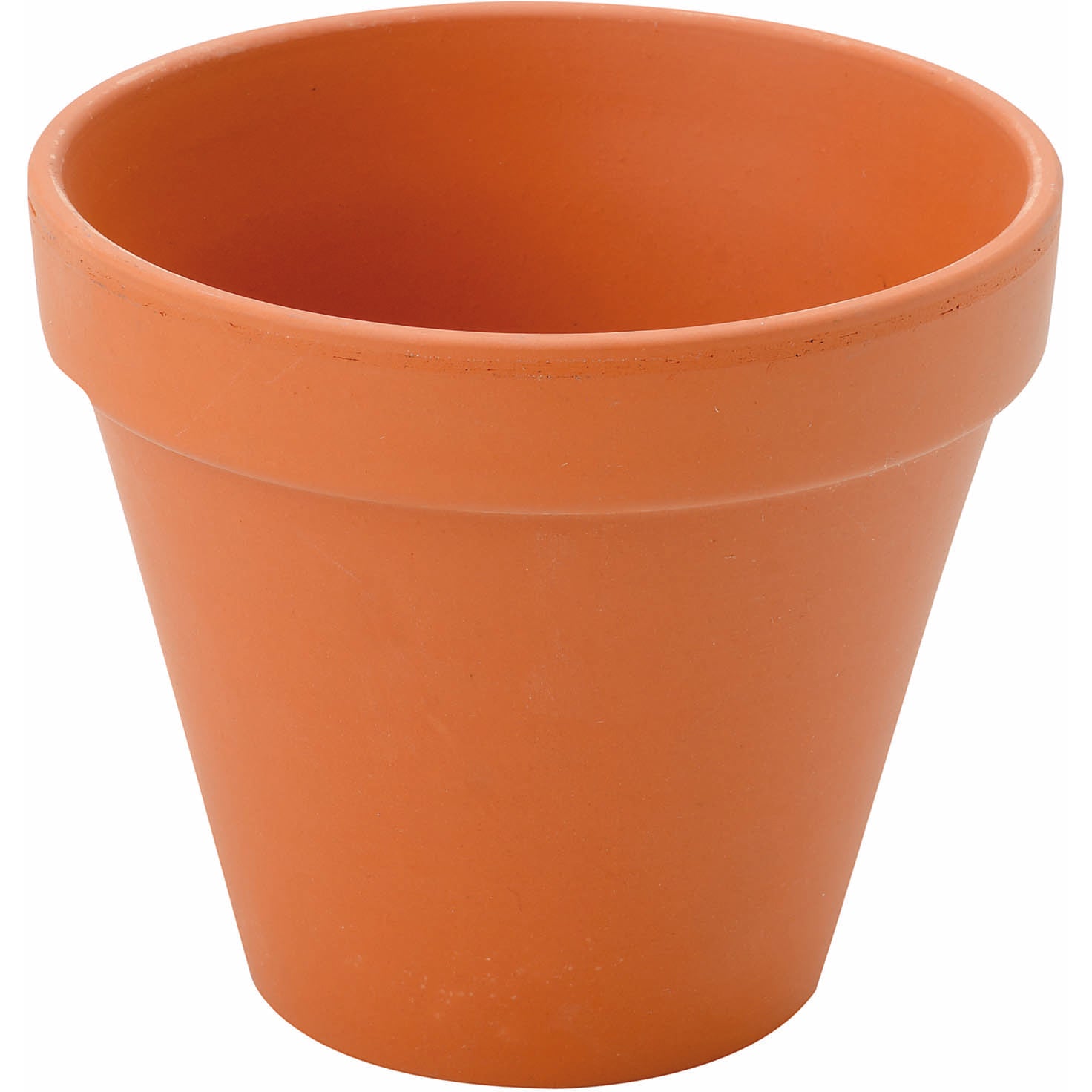 GLOREX Tontopf, Unglasiert, Terracotta, Ø 13,5 × 12 cm, 363 g, mit Loch, 62300812