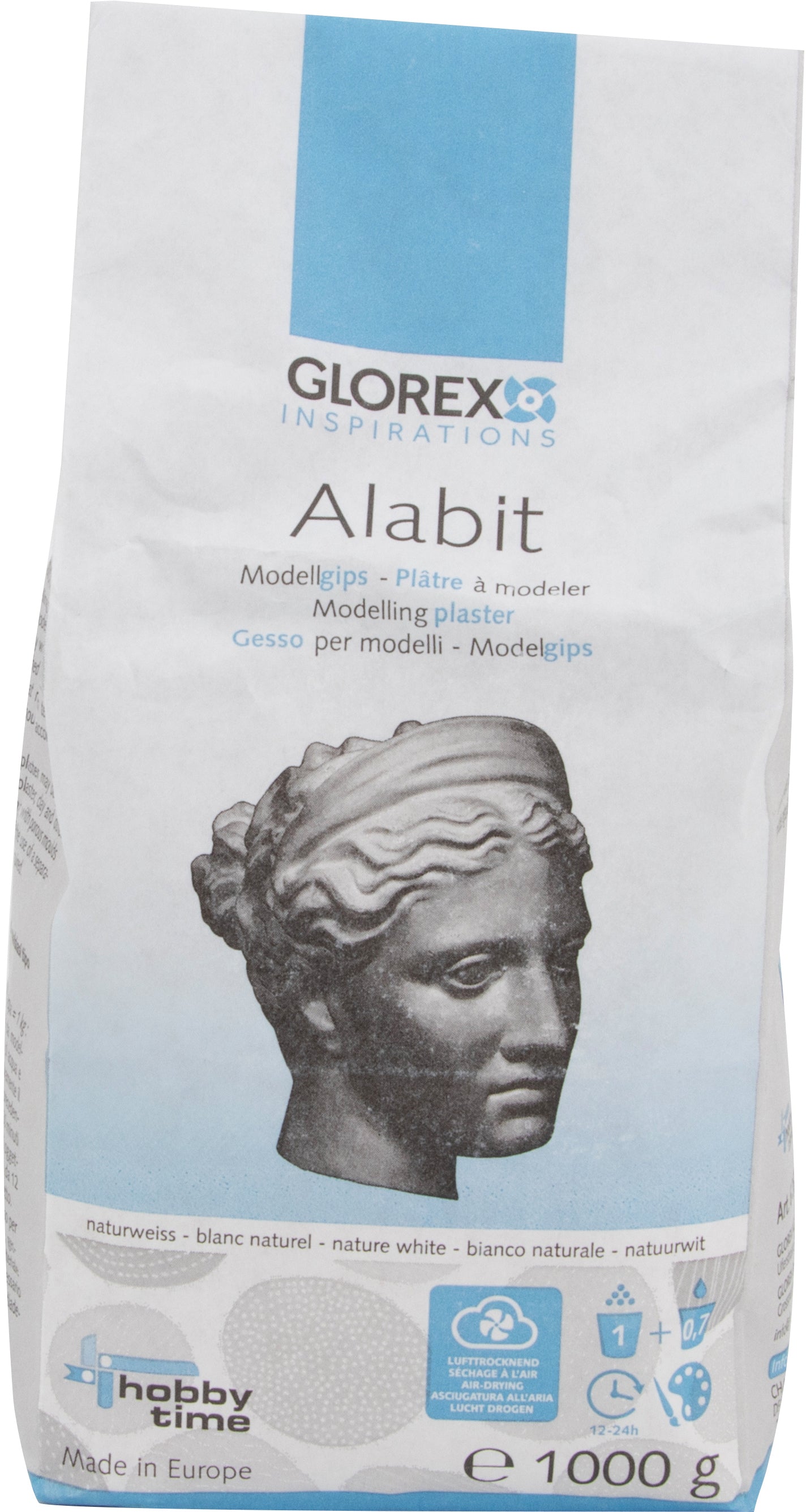 GLOREX Modellgips, Weiss, 10 × 8 × 20 cm, 1,1 kg, Art. 62608429